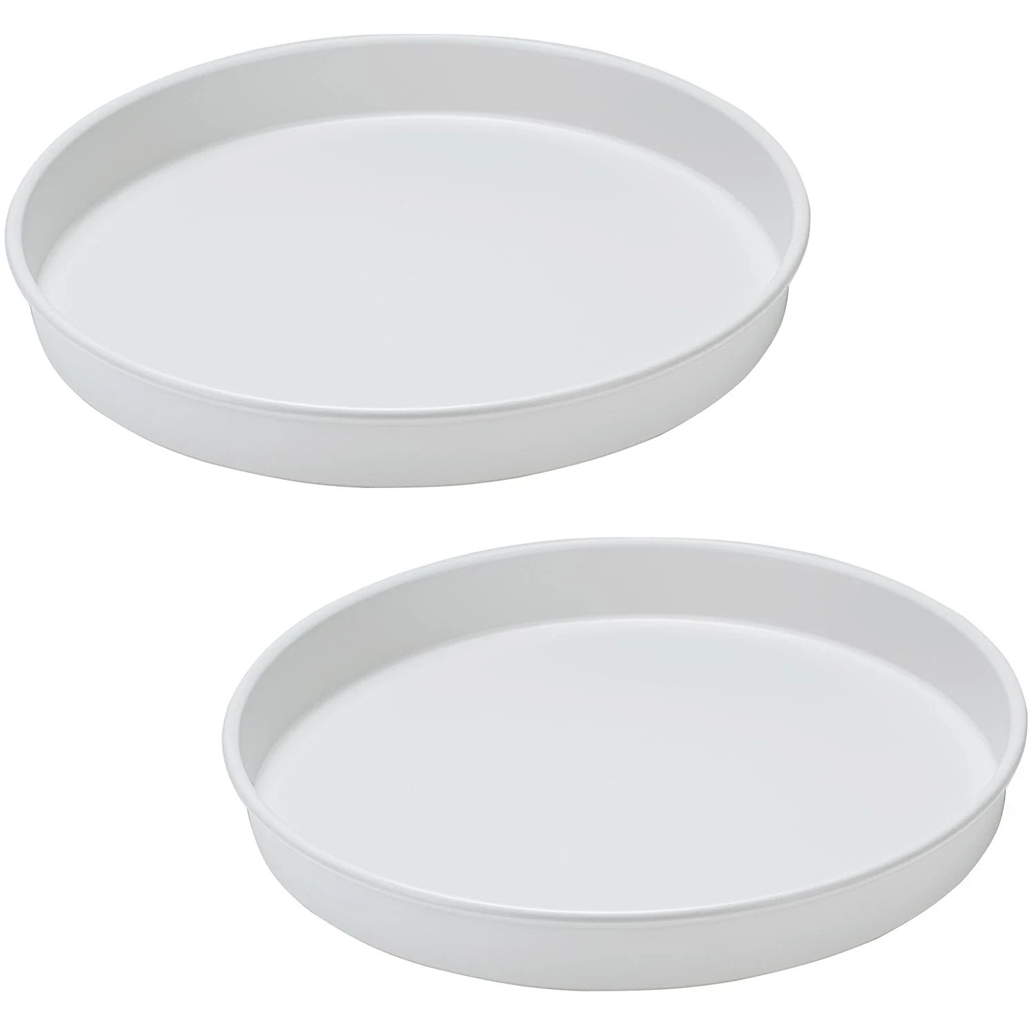 Lazy Susan Turntable Organizer White 10"2 Pack Non-Skid Metal Rotating Spice