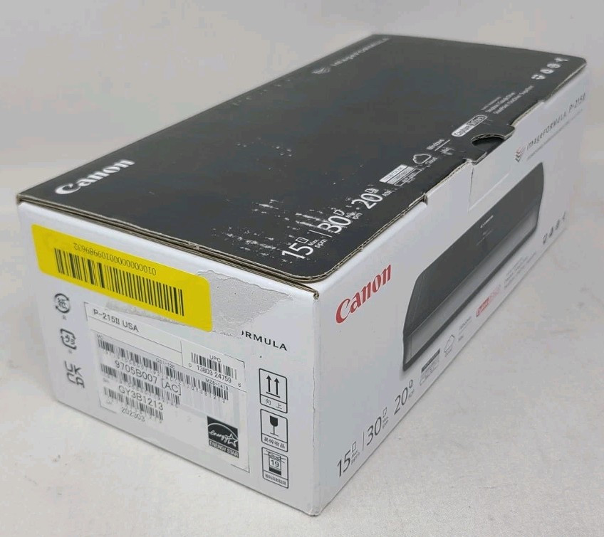 Canon imageFORMULA P-215II Mobile Document Scanner. New