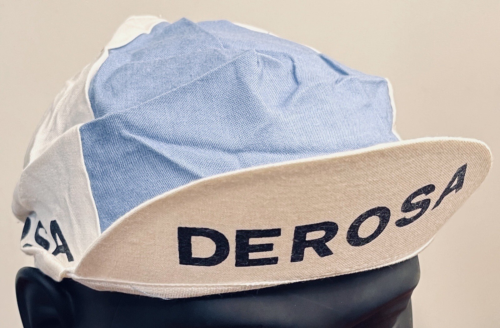 Vintage 1970s Original De Rosa Cycling Cap Hat Bicycle Racing RARE
