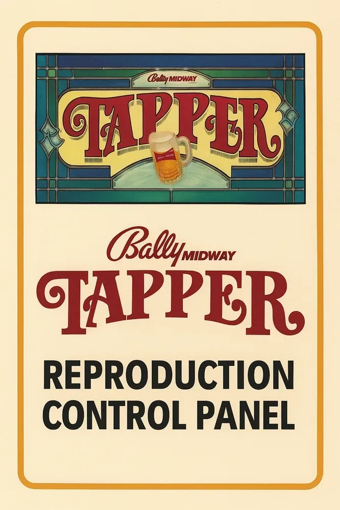 Tapper Reproduction Control Panel - Upright Arcade Game