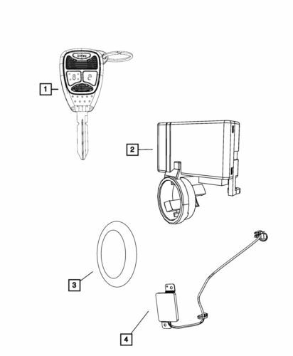 Genuine Mopar 2006-2014 Dodge Avenger Blank With Transmitter Key 68273329AB