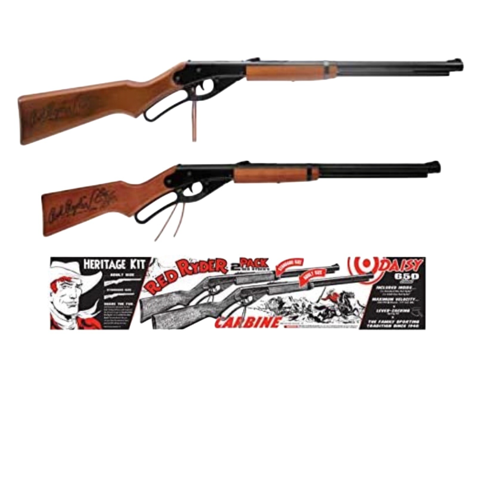 2 PACK Daisy Red Ryder Heritage Kit BB Guns  .177 Cal Wood Stock Adult & Youth!