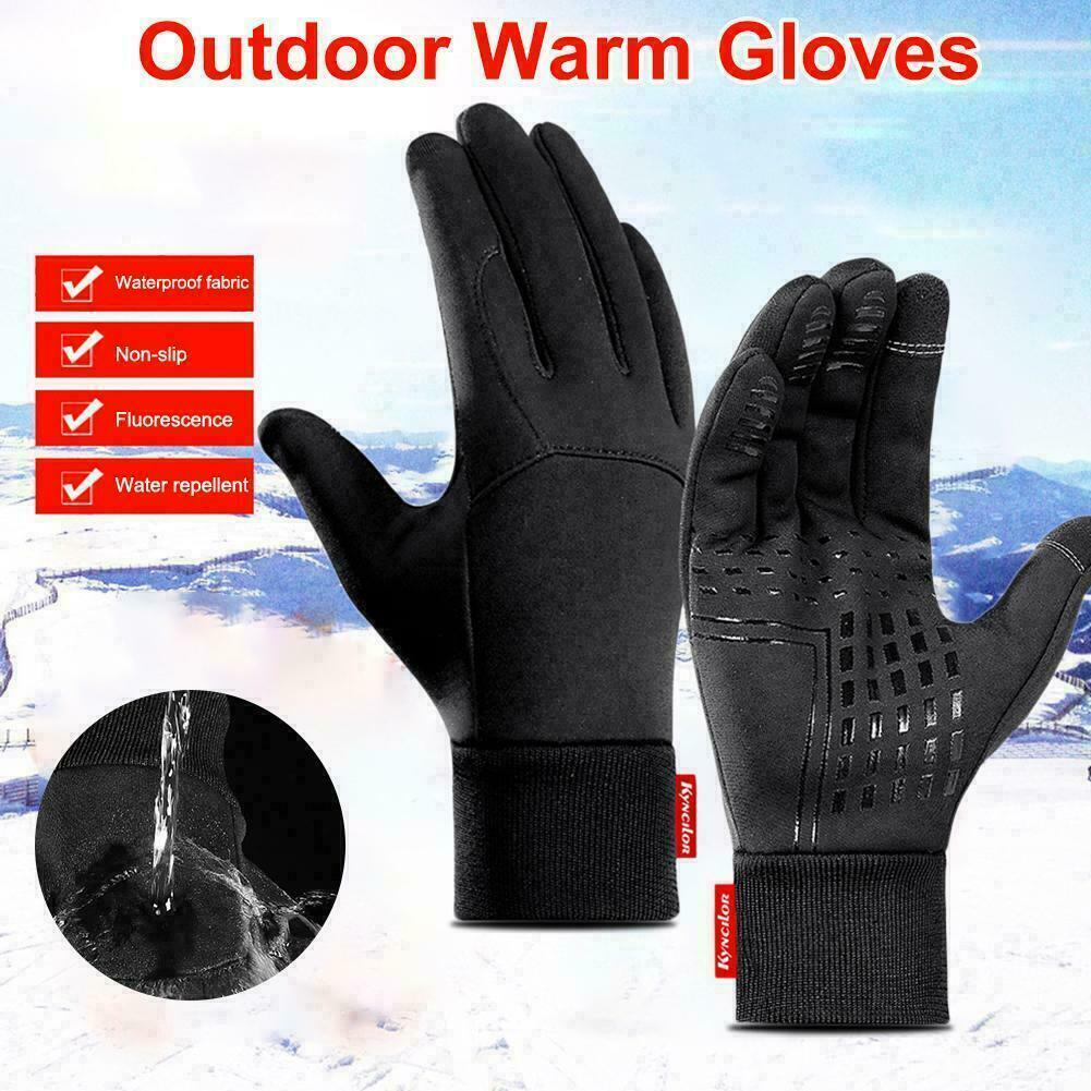 Men Women Winter Thermal Windproof Waterproof Touch Screen Warm Bike Ski Gloves