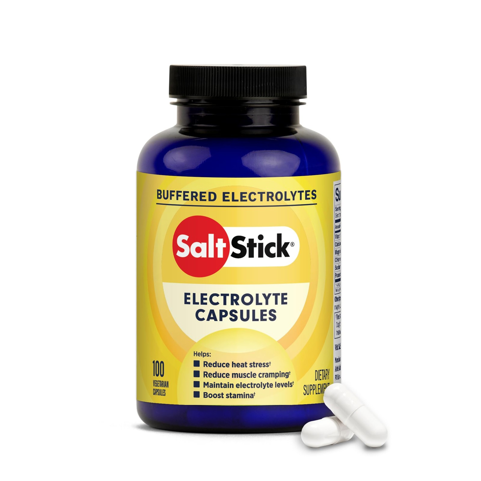 SaltStick Electrolyte Capsules with Vitamin D: 100-Count Bottle