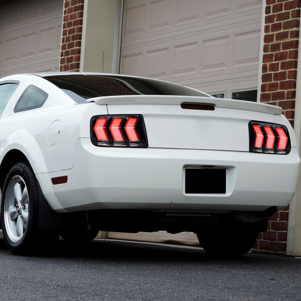 VLAND SMOKED LED Tail Lights For Ford Mustang 2005-09 W/Animation & Sequential