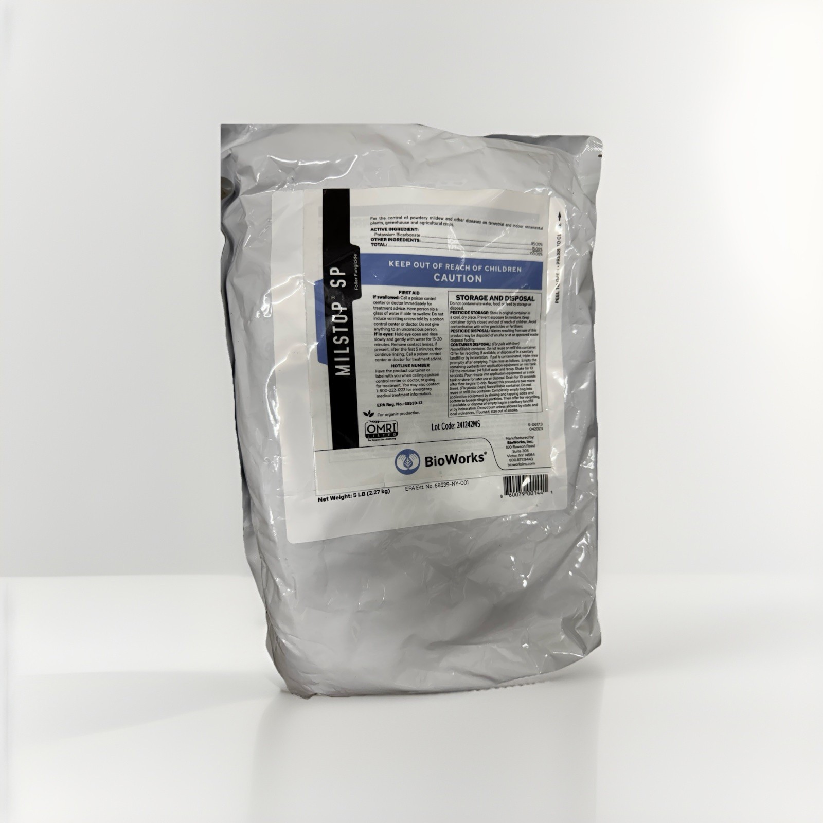 BioWorks MilStop SP Broad Spectrum Foliar Fungicide - 5 pound bag