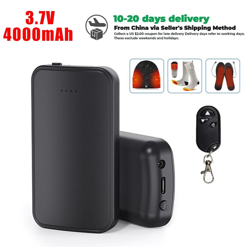 4000mAh 3.7V Heat Spare Battery NEW for Heated Products Rechargeable w/ Remote