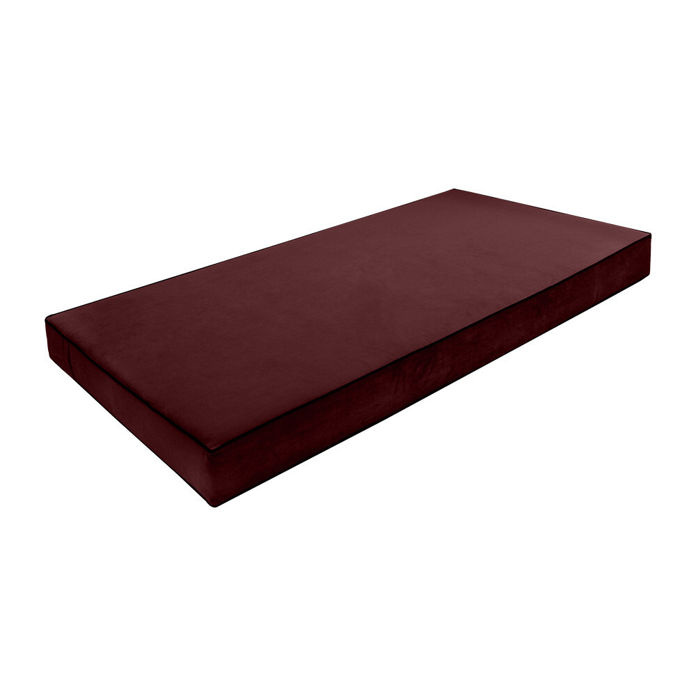 COVER ONLY Twin Contrast Pipe Velvet Indoor Daybed Mattress 75"x39"x6"-AD368