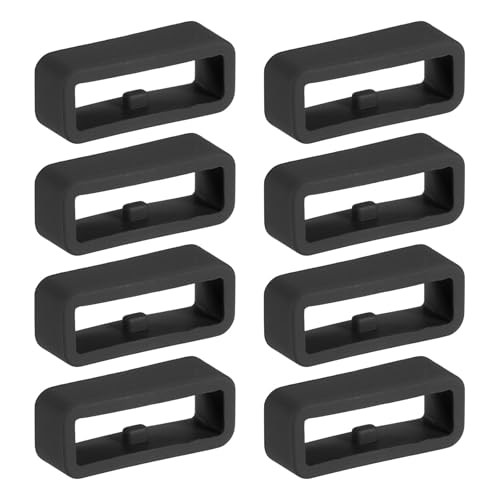 Watch Band Holder Loop, Universal Silicone Watch Replacement Band 18mm Black
