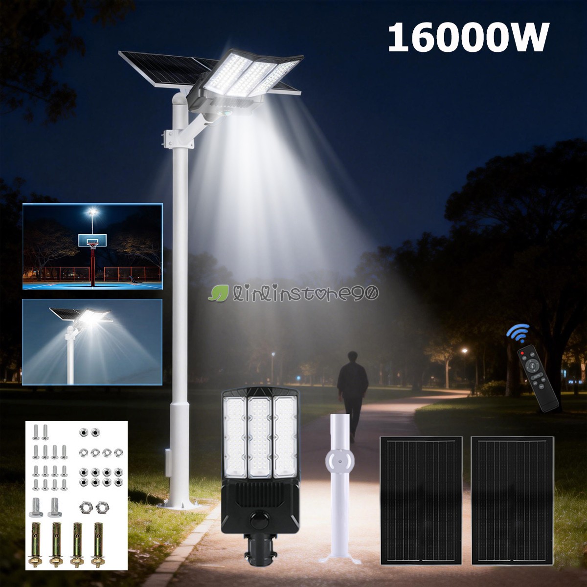 16000W Commercial Solar Street Lights Outdoor Dusk to Dawn parking lot lights