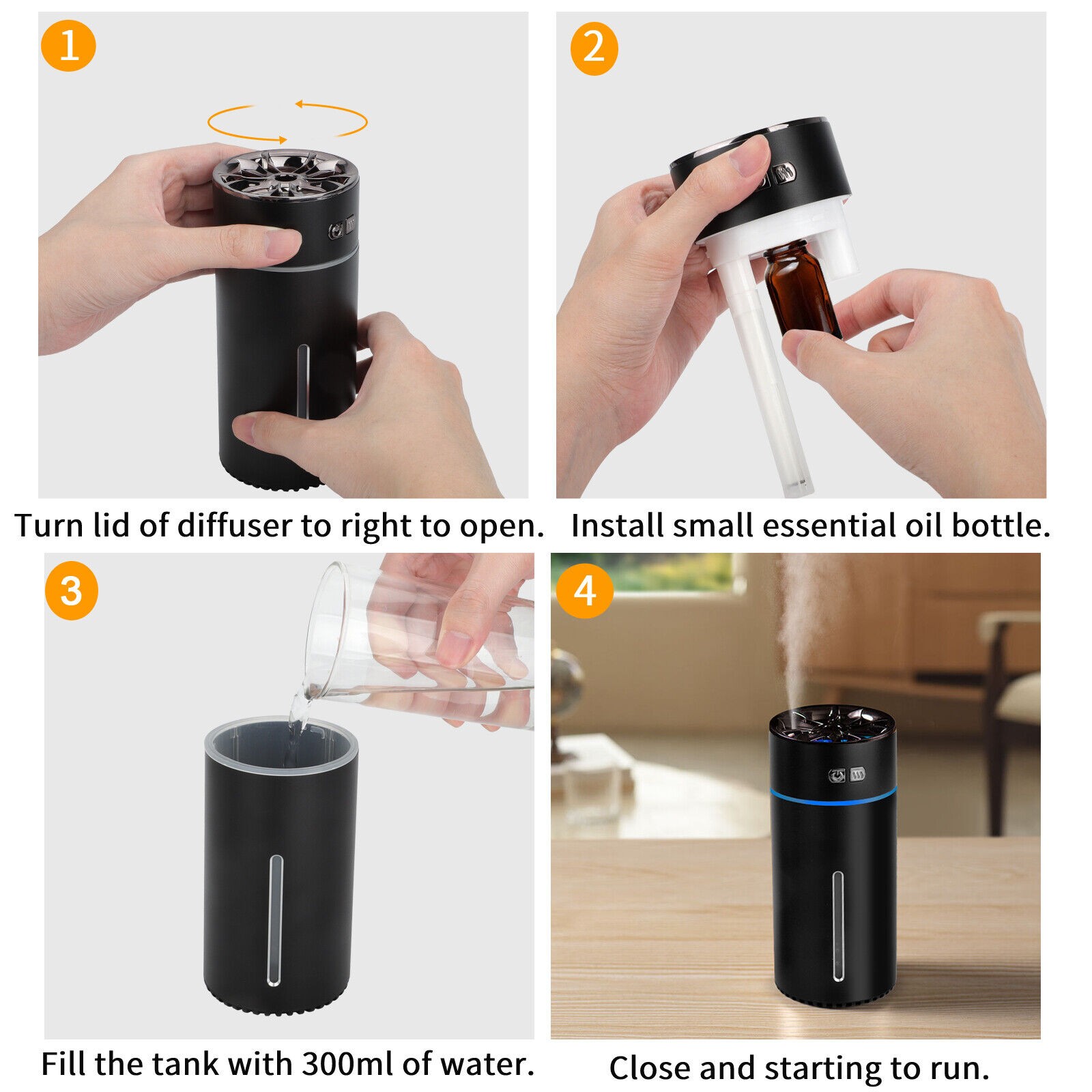 Aluminum Waterless Aroma Diffuser Waterless Essential Aroma Oil Diffuser
