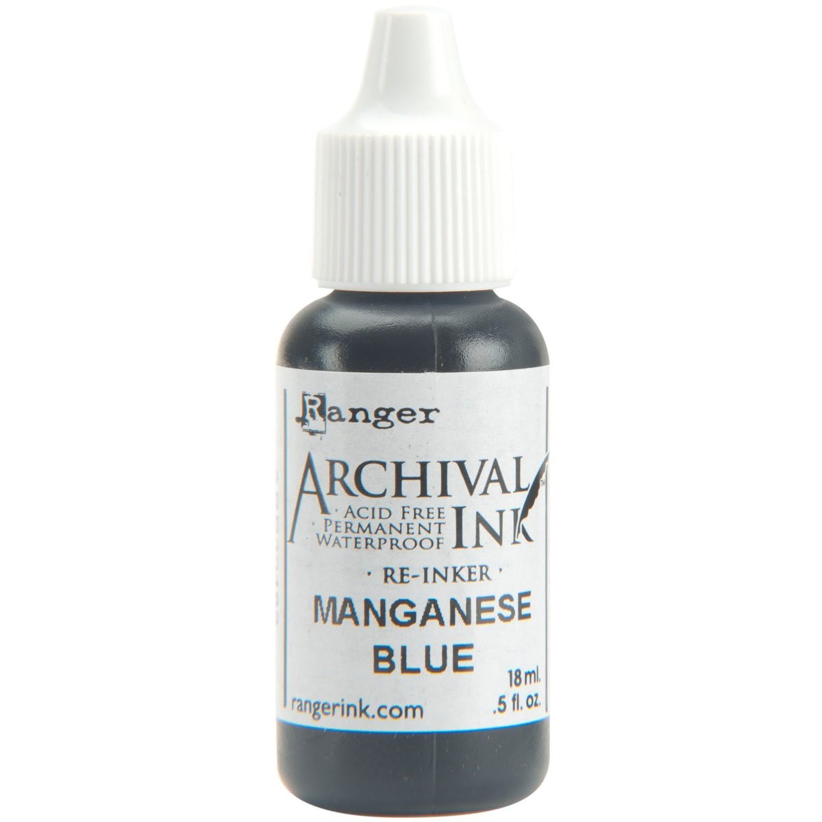 Ranger Archival Pad Reinker .5oz, Manganese Blue,Ink & Pads