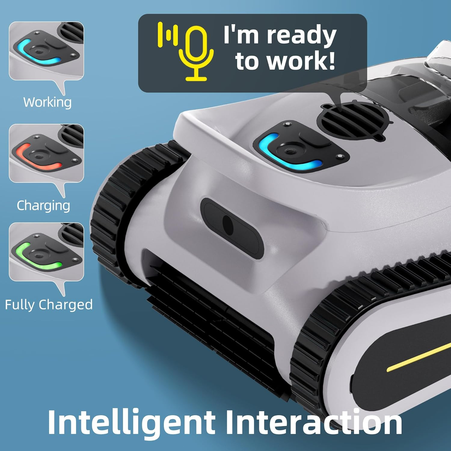 Automatic Robotic Pool Cleaner for Swimming Pools Self-Parking Wall Climbing