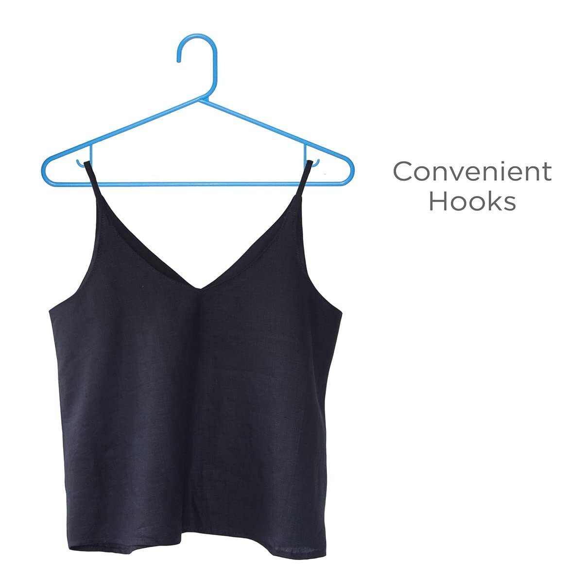 Clorox Blue Plastic Clothes Hangers – | Ideal for Everyday Standard Use | Two