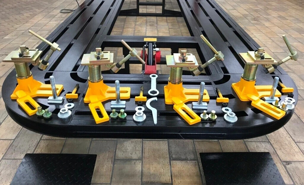Universal HeavyDuty Auto Body Frame Machine Anchoring Clamps GERMAN NO PINCHWELD