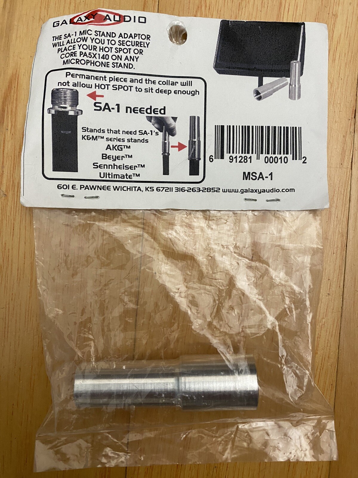 Galaxy Audio MSA-1 Mic Stand Adapter for Hot Spot Monitors