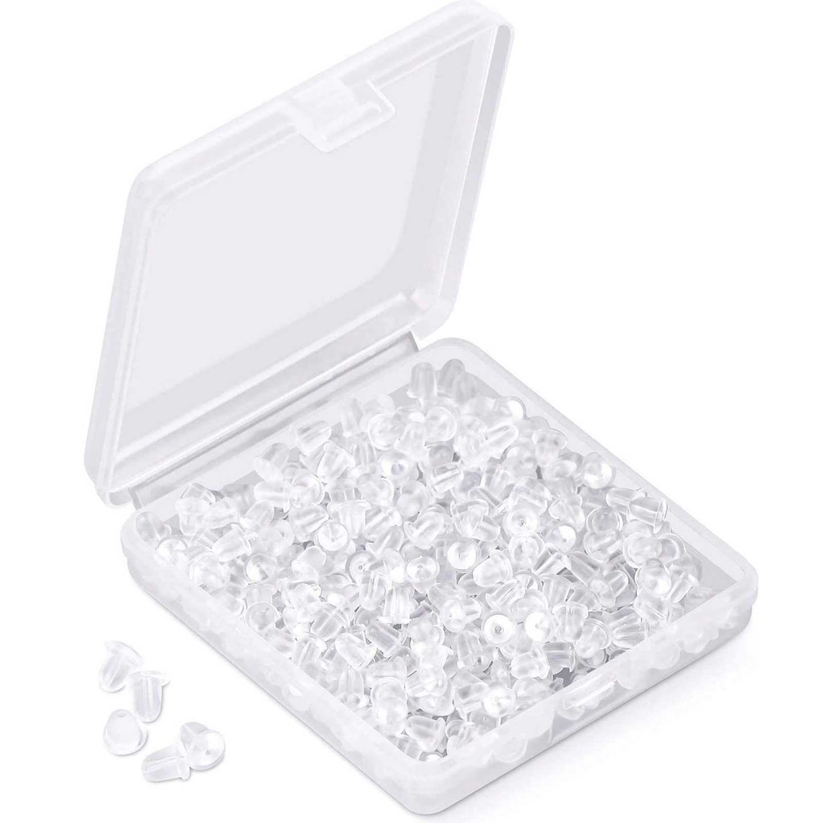 1200 Pcs Silicone Earring Backs Soft Clear Ear Back Clutch Stopper Replacement