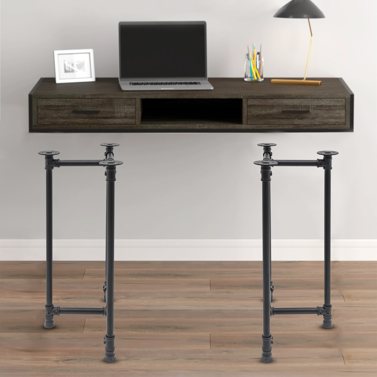 Table Legs Set of 2 Metal Desk Leg 28-Inch Dining Table Legs Industrial Black