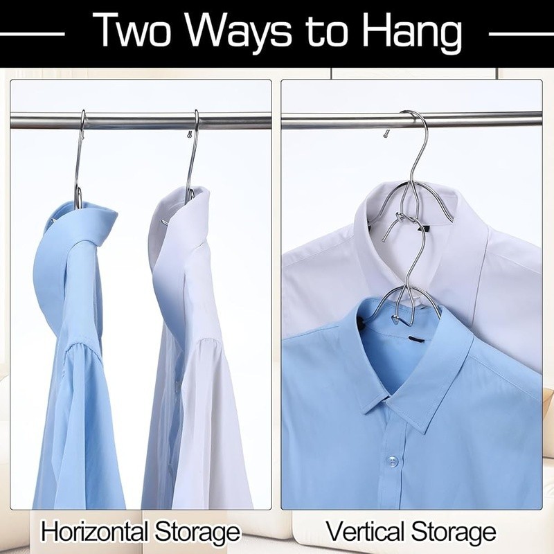 Non Slip Foam Padded Hangers Set 10pcs Robust Metal Core Dual Hanging Method New