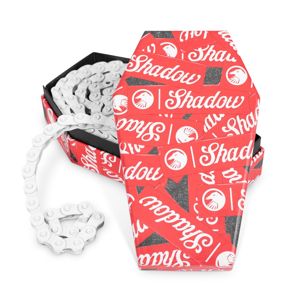 SHADOW INTERLOCK RACE V2 HALF LINK CHAIN 3/32 BMX BIKE BICYCLE WHITE NEW