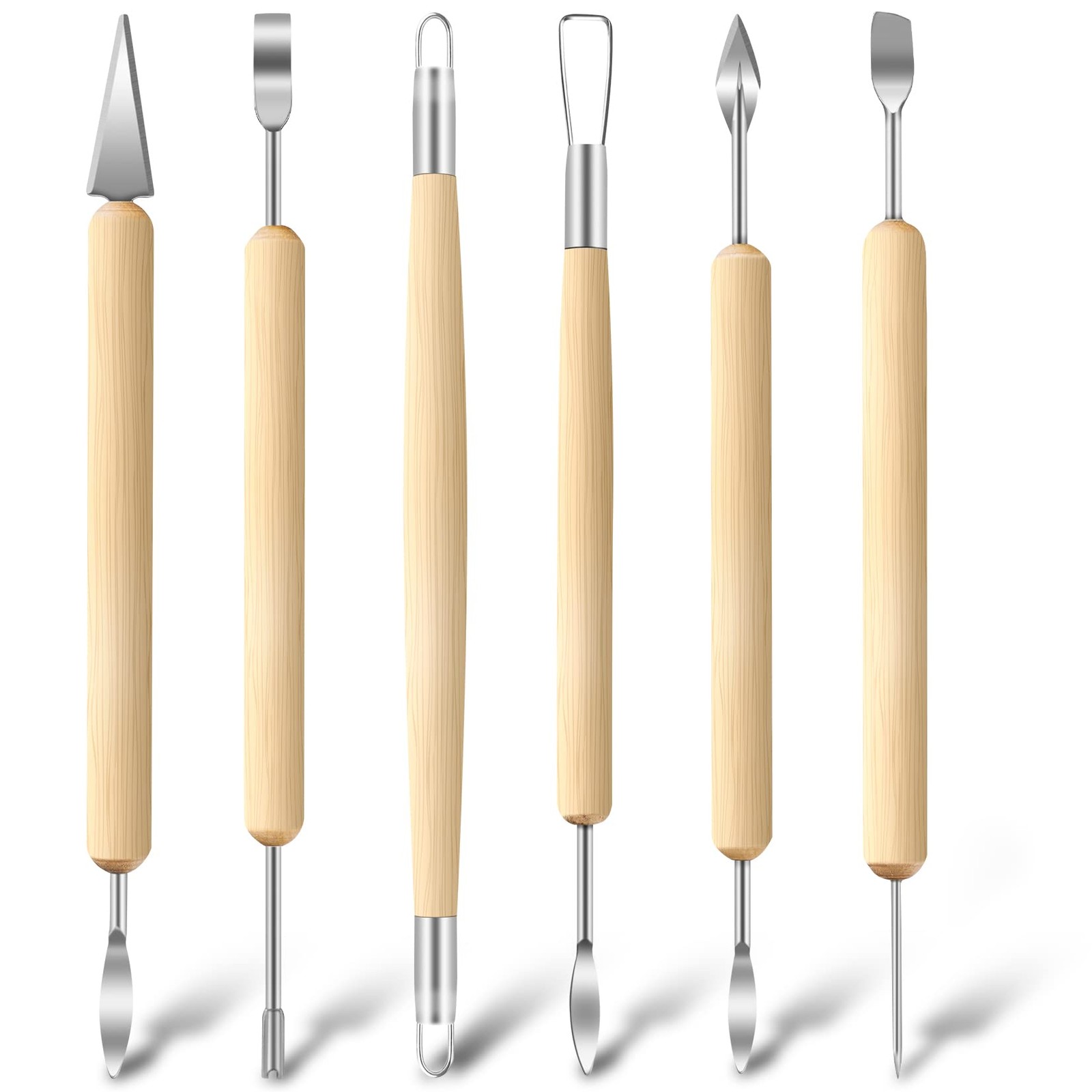 Jetmore 6 Pack Clay Tools Kit, Pottery & Sculpting Tools, 6