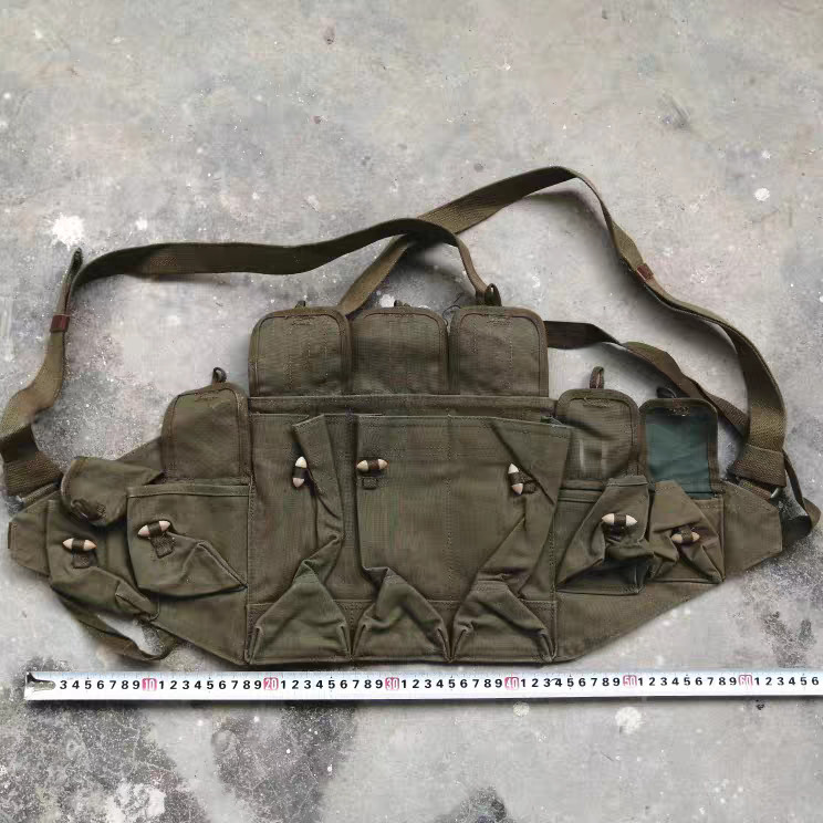 Original Chinese Military Vietnam War Type 56 Chest Rig Ammo Pouch Made 1965