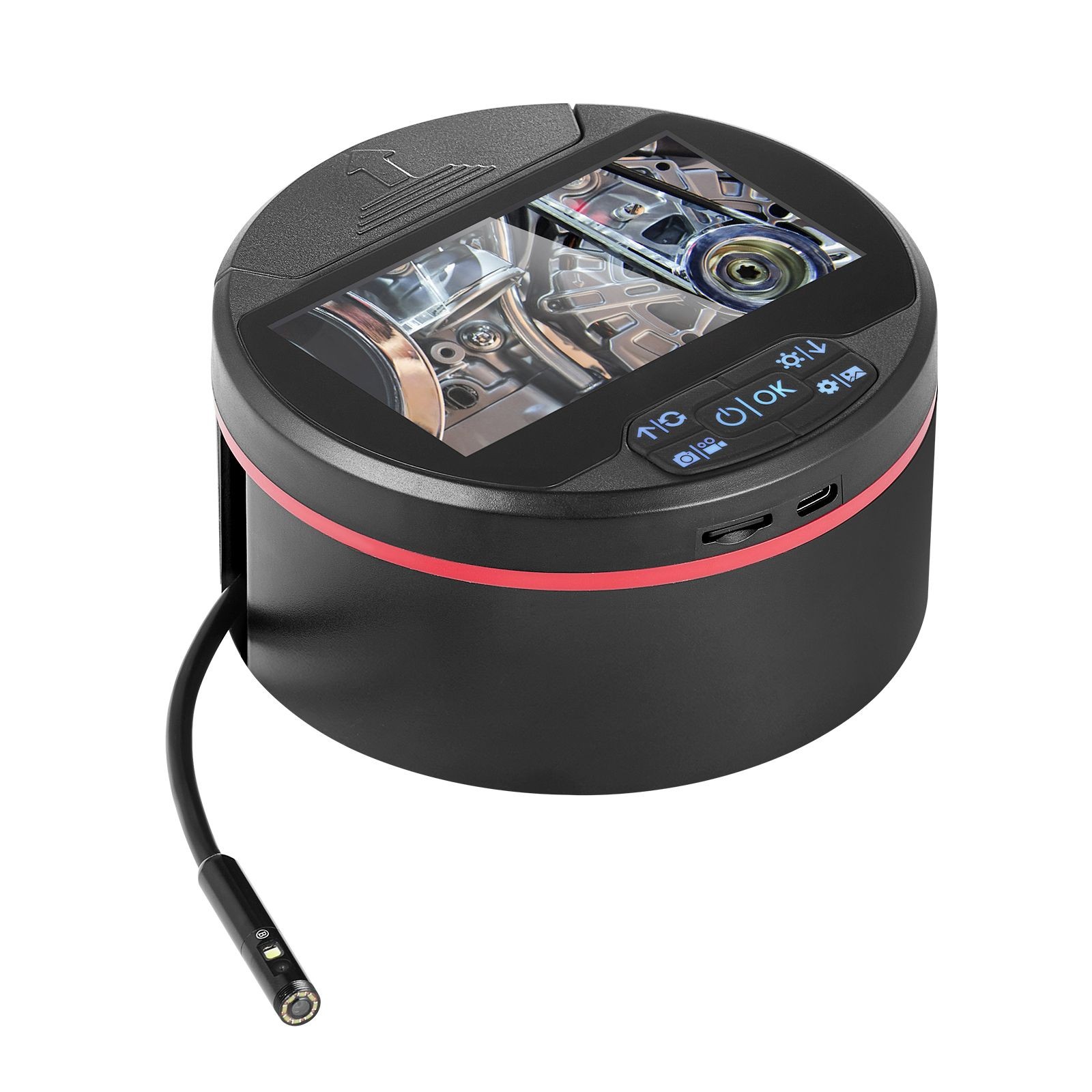 Triple Lens Borescope Camera 4.3in IPS Screen 16.4FT Cable