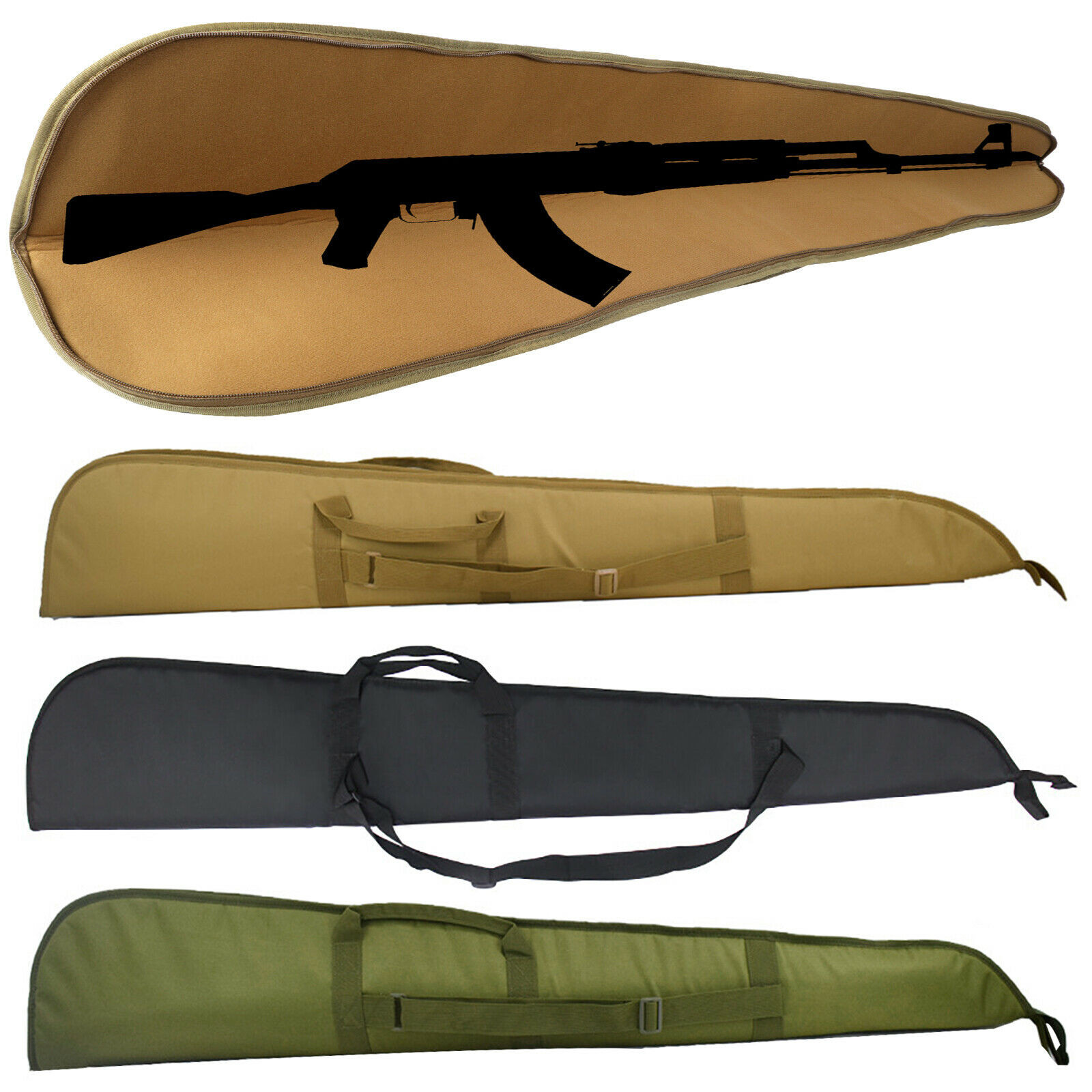 52" Soft Rifle Case Tactical Rifle Soft Padded Gun Bag Range Bag Shotgun Holster