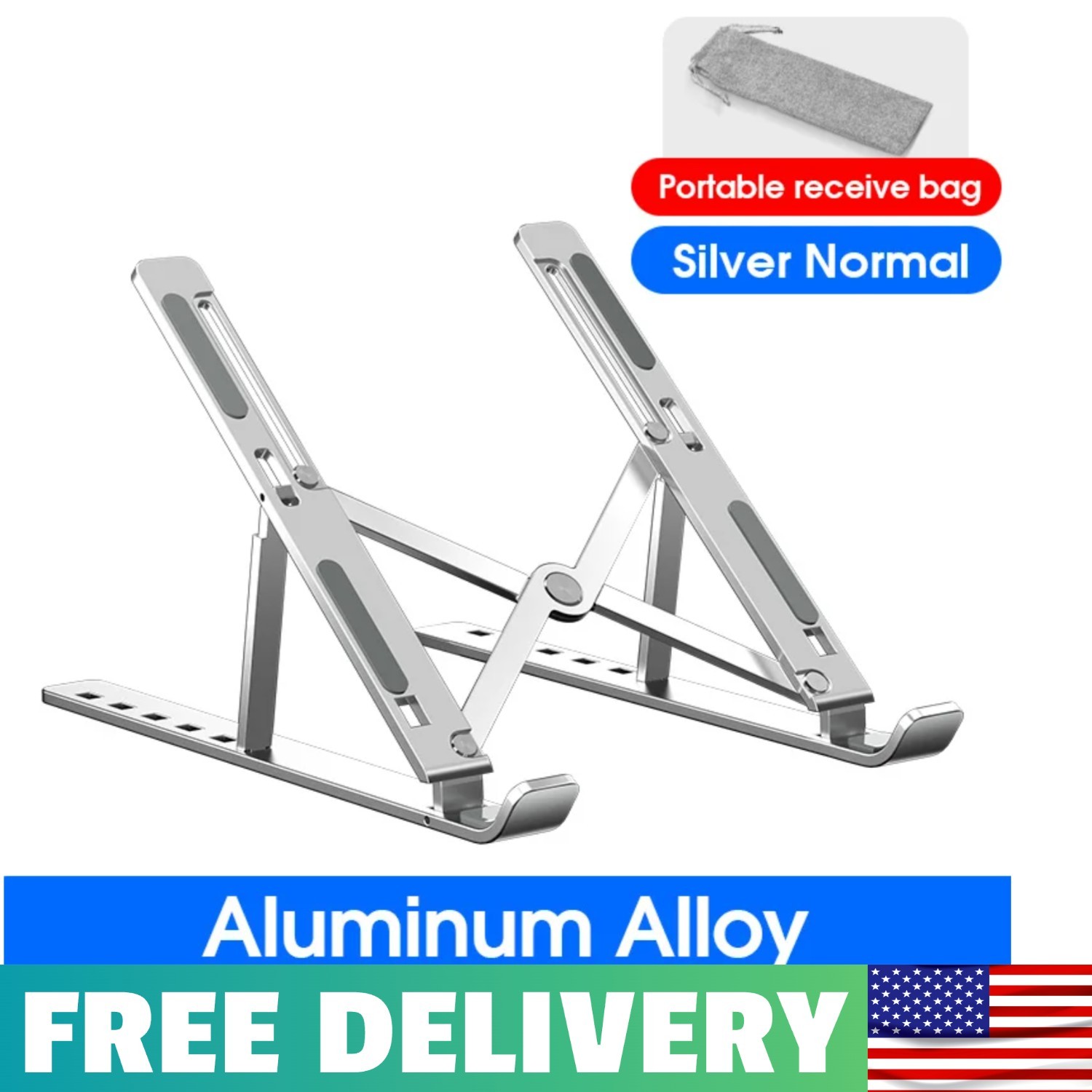Aluminum Adjustable Portable Foldable Laptop Stand for Macbook