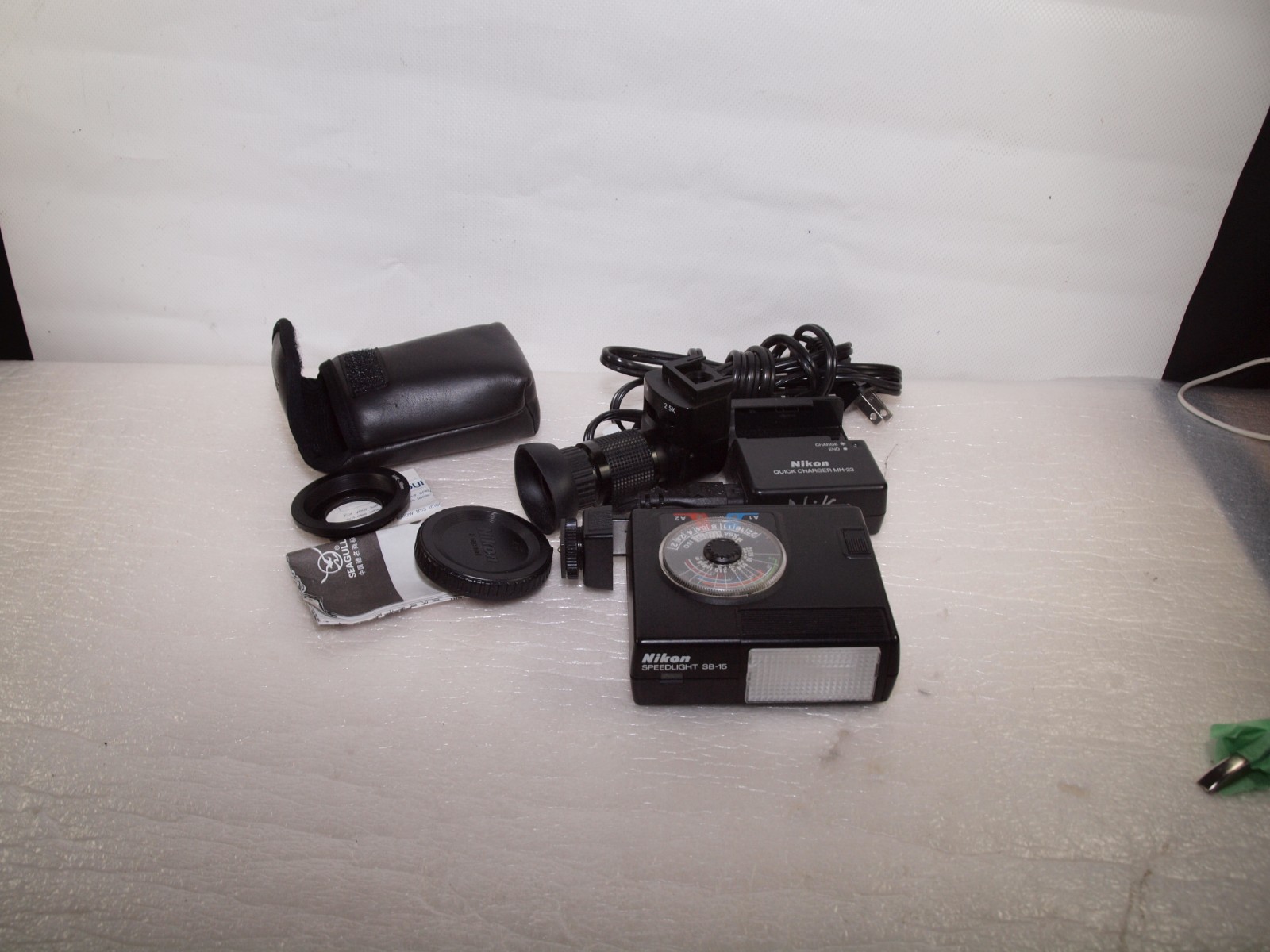 nikon speedlight sb-15+ seagull right angle viewer -Nikon+M42 to Nikon adapter
