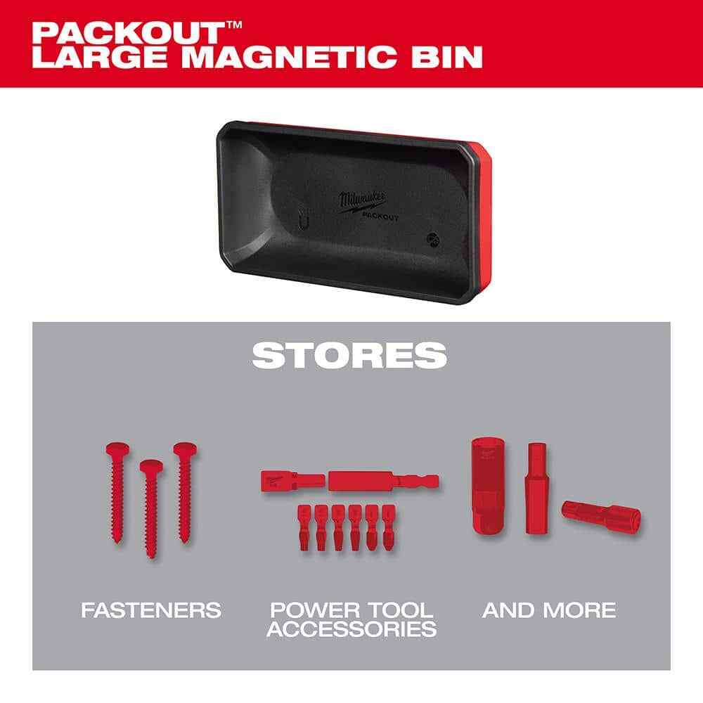 PACKOUT Large Magnetic Bin Tool Holder Quick Access Non Marring Base Wall Plate