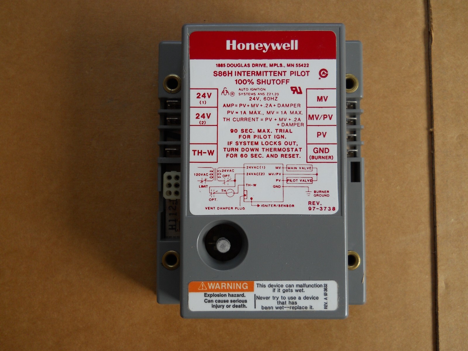 New OEM Honeywell S86H 1121 Furnace Pilot Module Control Board S86H1121