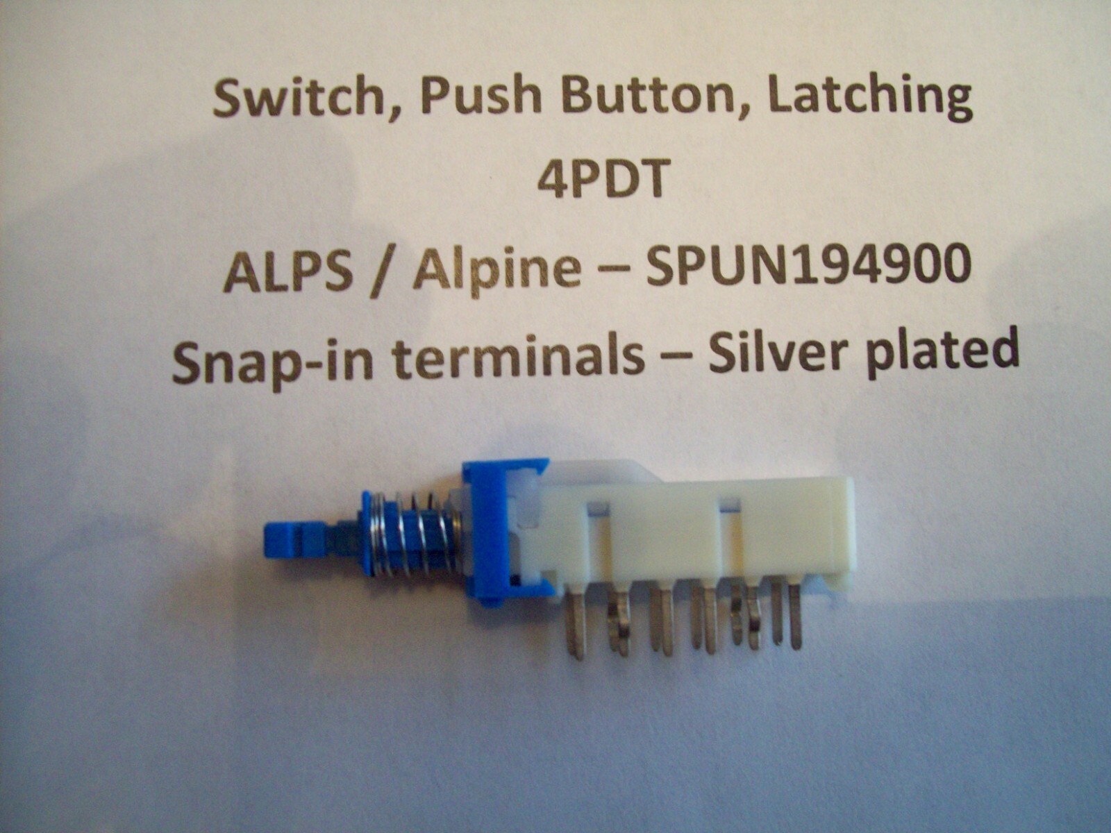 Push Switch, 4PDT, Pioneer, SR-9 / 303, RG-60; Yamaha A-760; Carver MXR-2000,