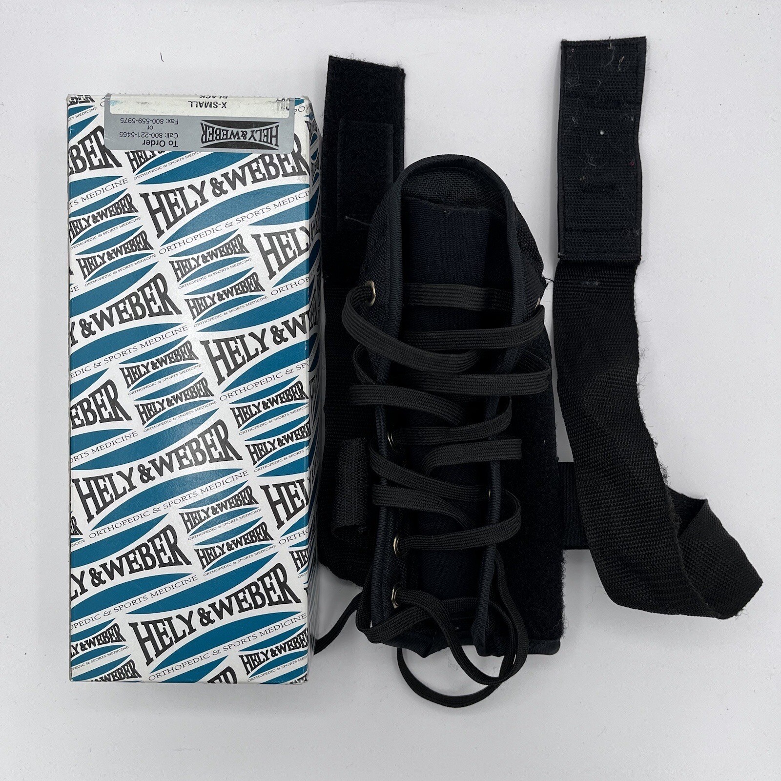 Hely & Weber Webly Ankle Orthosis Lace Up Left and Right Black X-Small 304