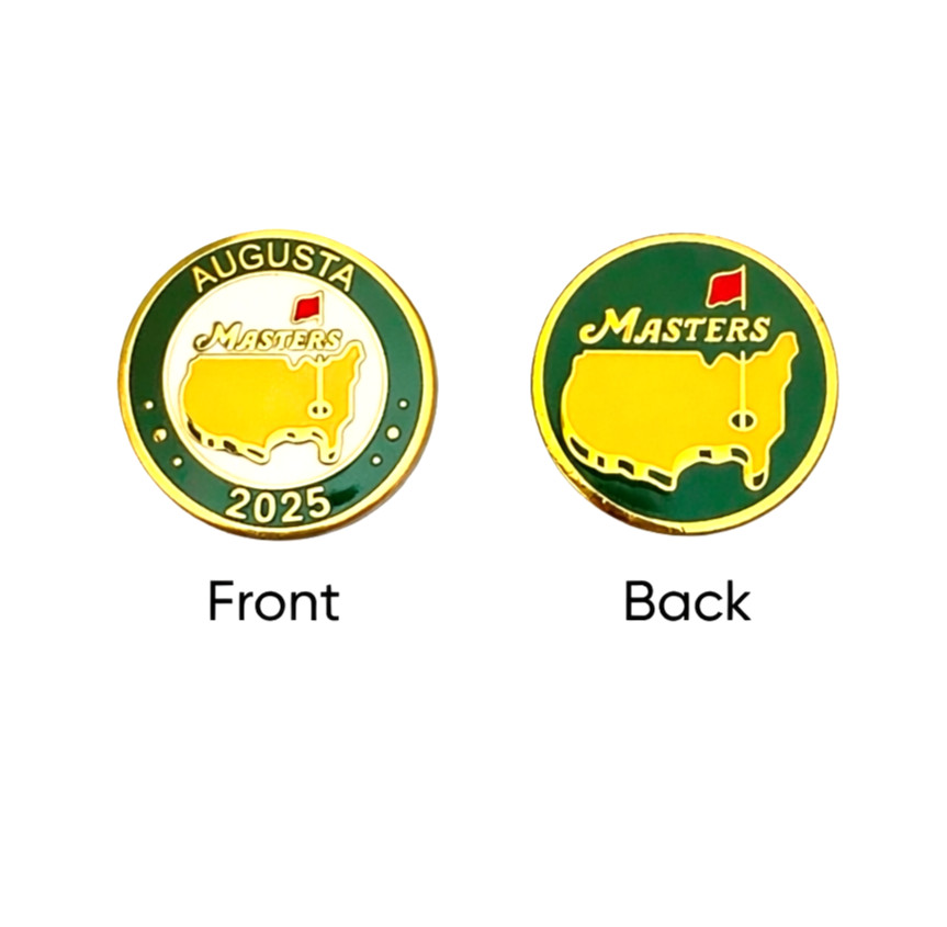 2025 Masters Golf Tournament 2-Sided Ball Marker 1" Diameter