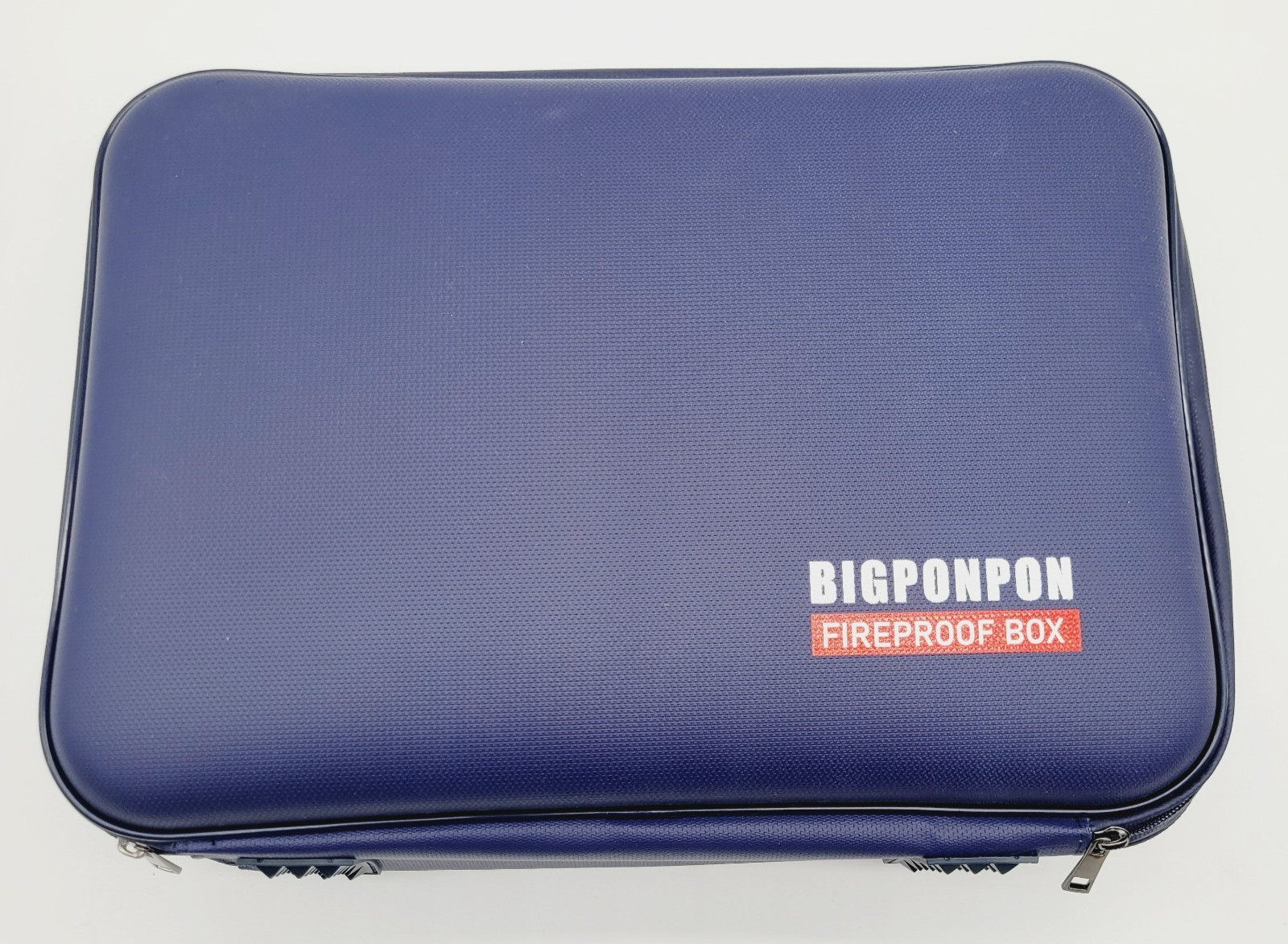 Bigponpon Fireproof Box With Number Combination Lock (6X12X5 Inches) - Blue