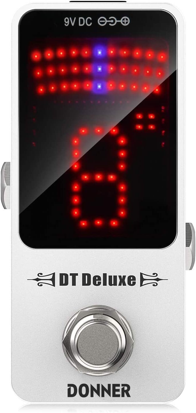 Pedal afinador de guitarra para guitarra eléctrica y bajo Afinador blanco NEW