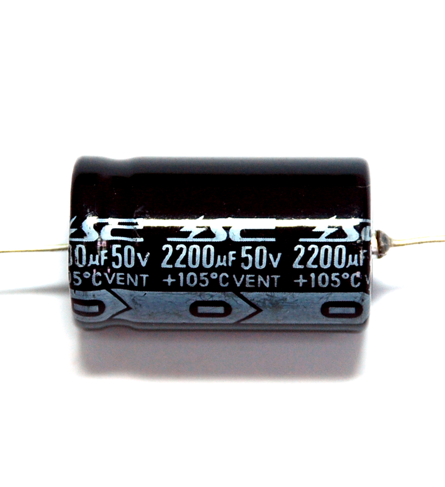 5pc Electrolytic Capacitor GHA 2200uF 50V 105℃ 2000hrs φ18x40mm Axial RoHS SC