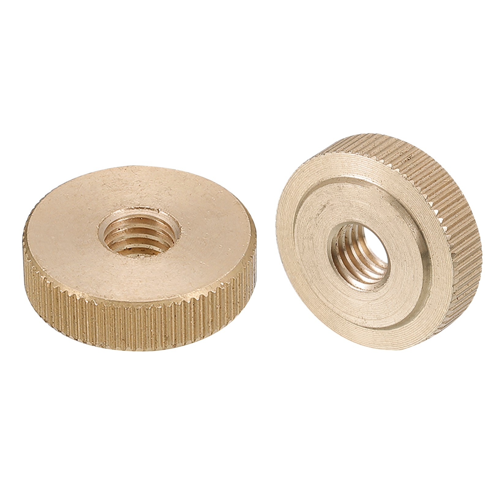 Knurled Thumb Nuts, 4pcs M8 x D23mm x H7mm Brass Knurled Nut Adjusting Nuts