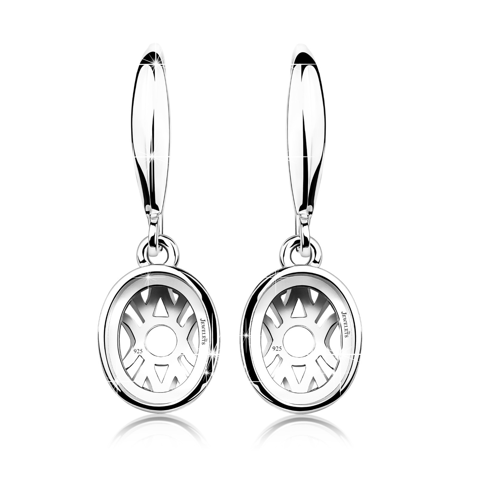 Silver Earrings Blank Pair – 8×10 mm Cabochon Bezel Setting Blank