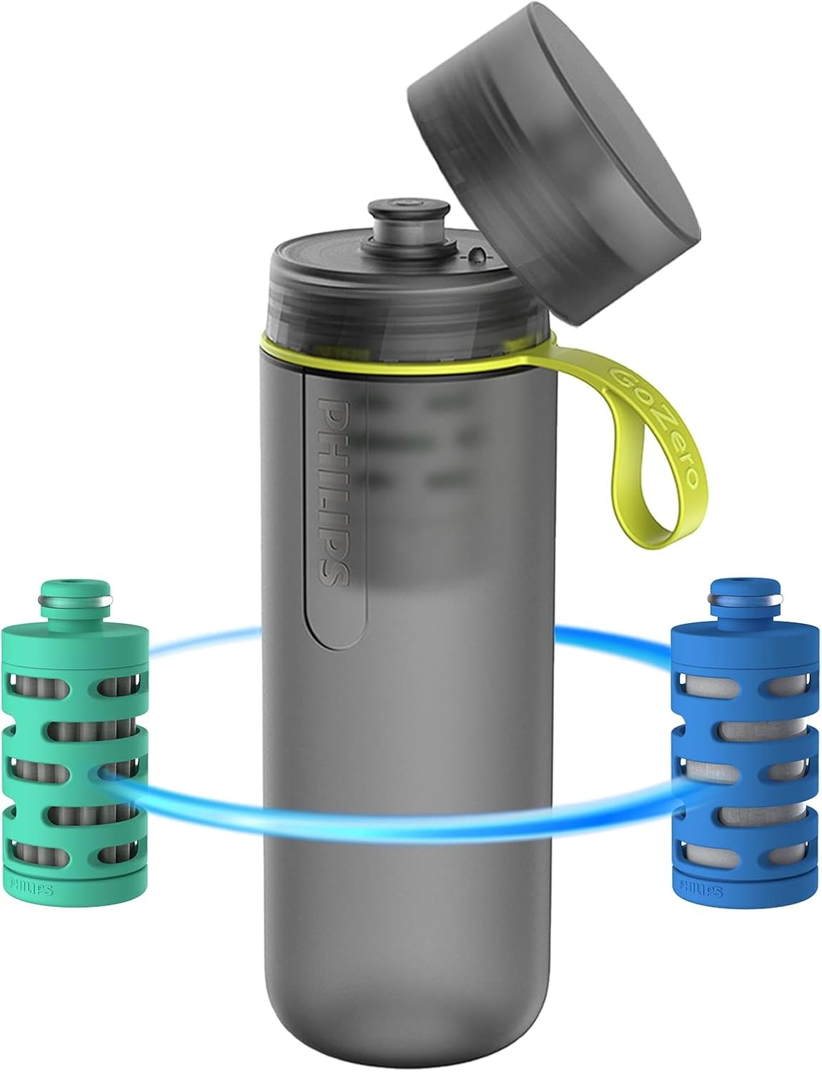 PHILIPS Water GoZero Active BPA-Free Water Bottle with Adventure River/Lake/Spri