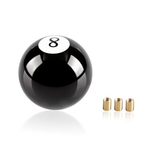 Round Ball Shift Knob, 8 Ball Billiard Gear Shifter, Manual Acrylic Stick