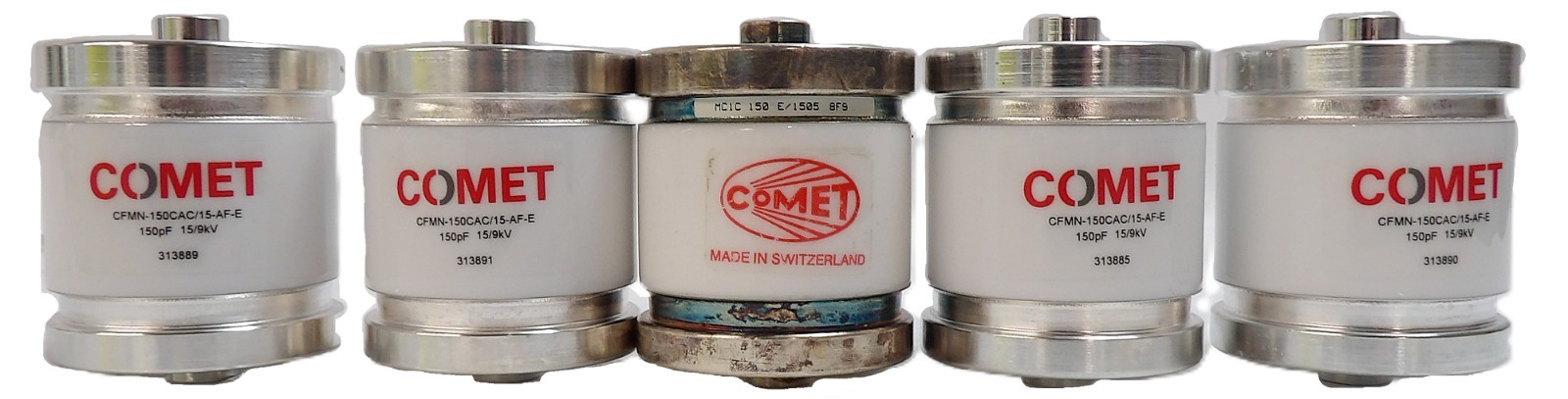 Comet CFMN-150CAC/15-AF-E Fixed Vacuum Capacitor Lot of 5 New