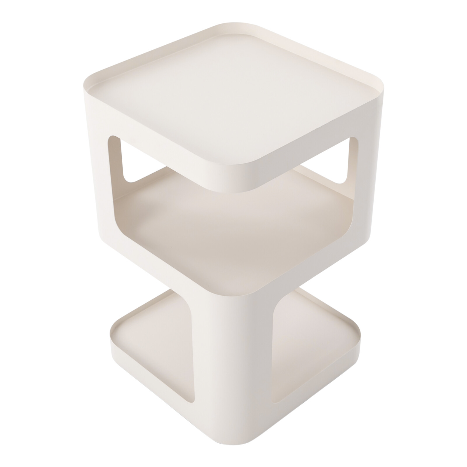 3 Tier Side Table Modern Coffee Table Sofa Bedside Table Storage Organizer White
