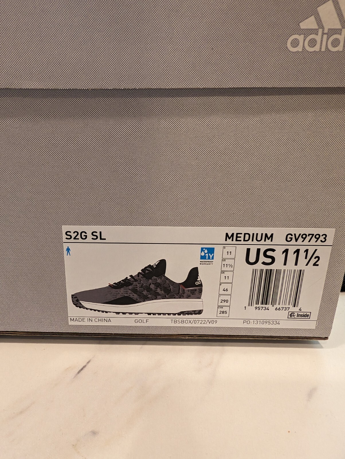 Adidas waterproof spikeless golf shoes