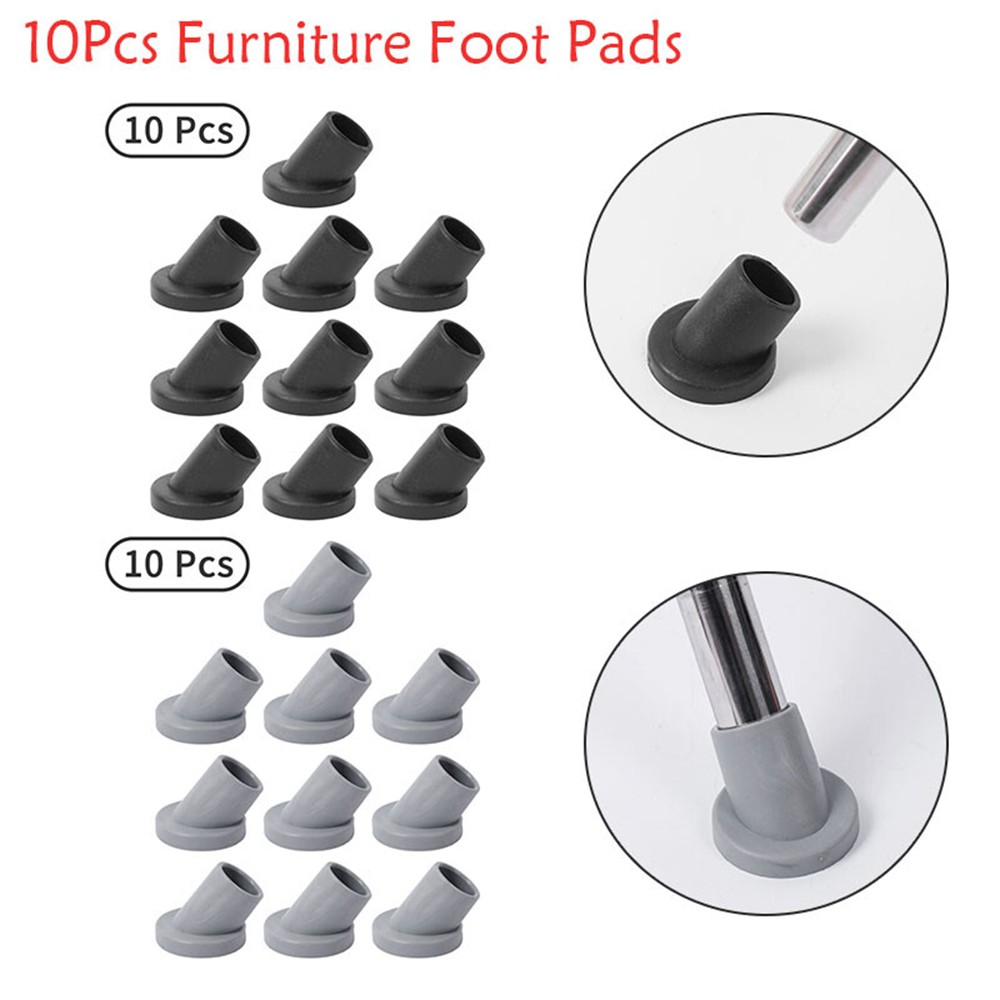 10PCS Rubber Inclined Chair Leg Cover Furniture Feet Protector Pad Noise Reduct