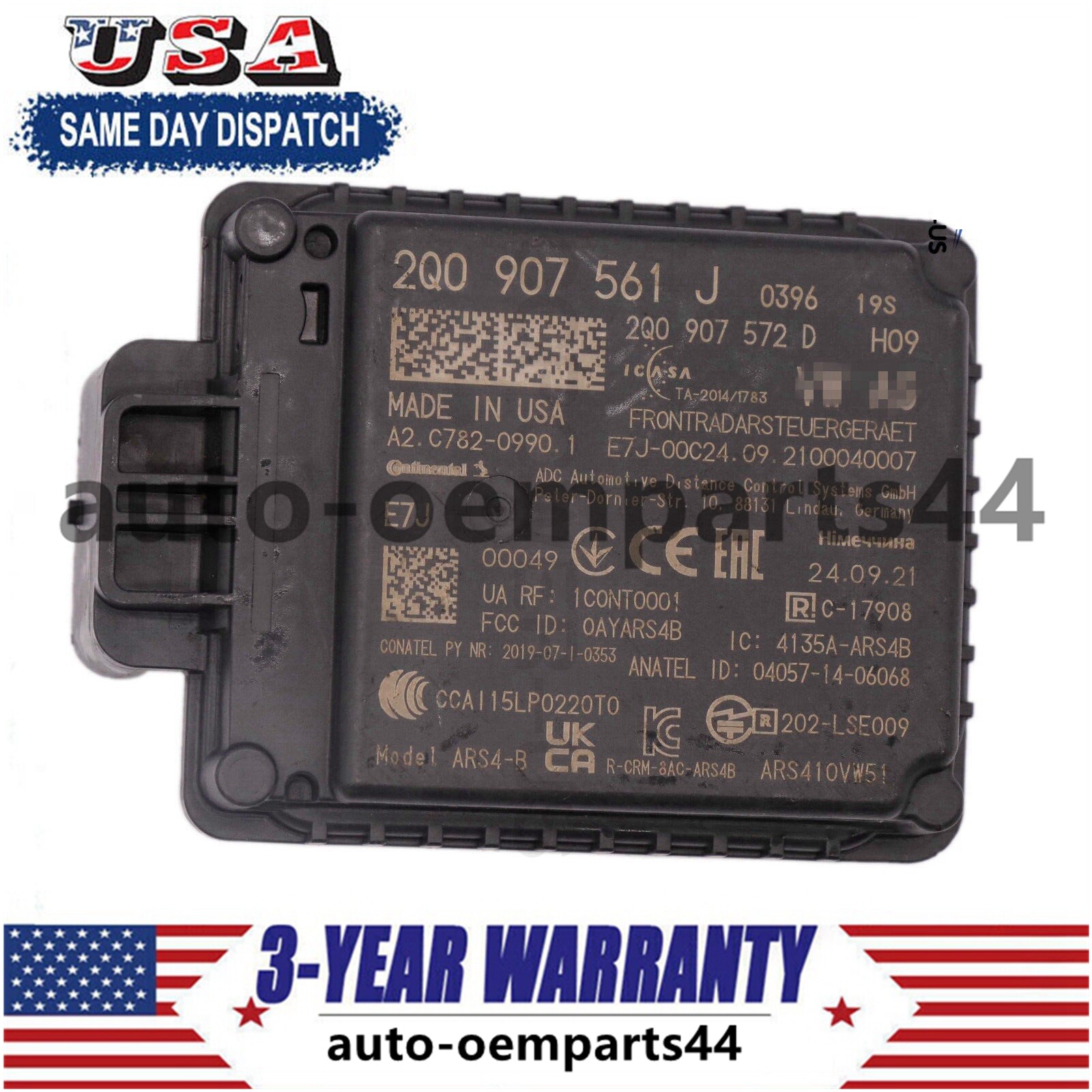 OEM Front Distance Radar 2022 2023 VW Atlas Tiguan Arteon Taos Jetta Audi Q2 Q3