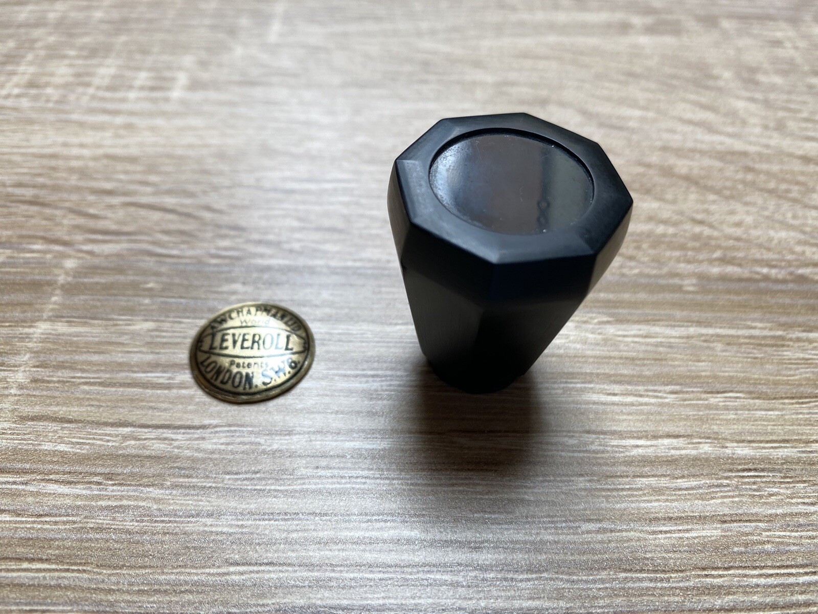 Leveroll Seat Knob With Domed Brass Plate Aston Martin, AC Cobra, Rolls, Bentley