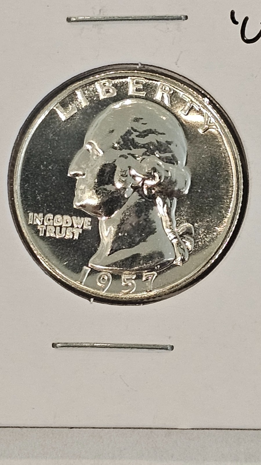1957 25C Washington Silver Quarter Proof UNC