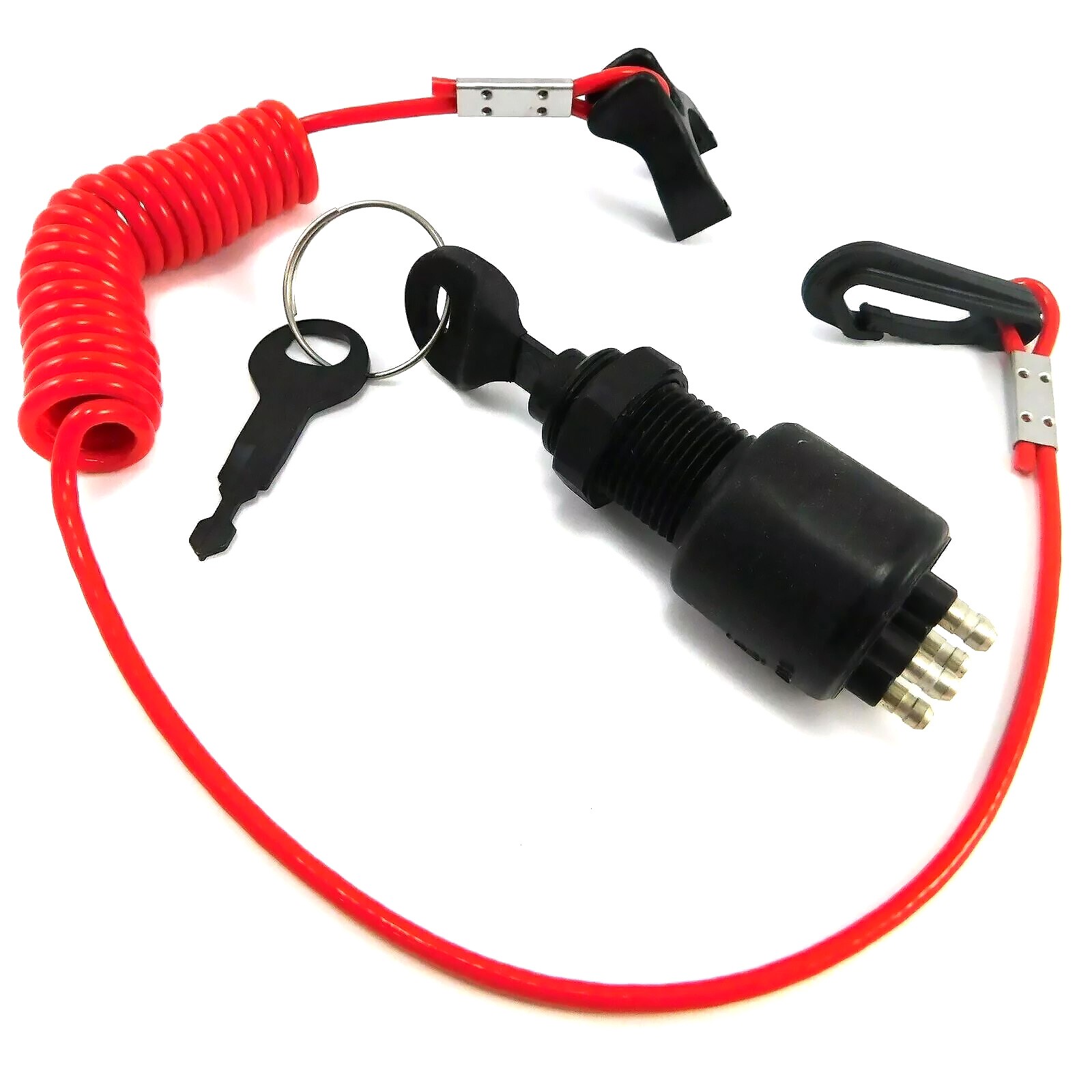 Ignition Switch With Safety Lanyard Keys Replace for 175974 for OMC Boat